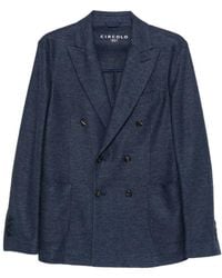 Circolo 1901 - Jassen ,Blauw ,Wol Double-Breasted Wool Jacket - Lyst