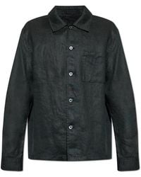 Theory - Overhemden ,Zwart ,Linnen Linnen Shirt Met Zak - Lyst