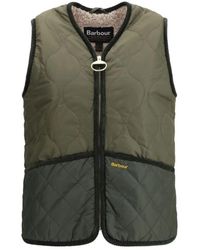 Barbour - Jassen ,Groen ,Polyester Gewatteerde Teddy Fleece Vest - Lyst