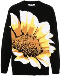 MSGM - Round-Neck Knitwear - Lyst