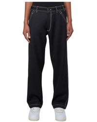 Comme des Garçons - Contrast-Stitch Wollen Broek - Lyst
