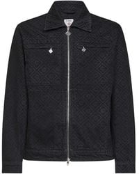 CASABLANCA - Jassen ,Zwart ,Denim Monogram Denim Jacket - Lyst