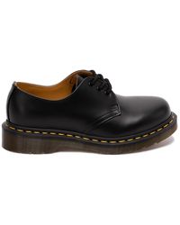 Dr. Martens - Zapatos de cuero negro con cordones - Lyst