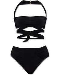 Balmain - Badmode ,Zwart ,Tweed Tweedelig Badpak - Lyst