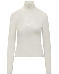 Courreges - Trui Met Opstaande Kraag En Rits - Lyst