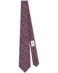 Etro - Accessoires ,Veelkleurig ,Zijden Jacquard Stropdas Met Micro Paisley Motief - Lyst