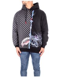 Sprayground - Hoodies & Sweatvesten ,Zwart ,Katoen Zwarte Hoodie - Lyst