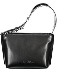 Calvin Klein - Schwarze Damen Handtasche Aus Polyester - Lyst