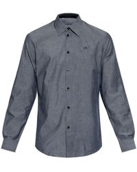Burberry - Overhemden ,Blauw ,Katoen Sam Shirt - Lyst
