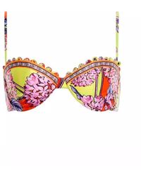 Agua Bendita - Blumiger Bikini Top Piper Stil - Lyst