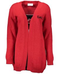 Gaelle Paris - Cárdigan Rojo Bordado Manga Larga, Mujer, Talla - Lyst