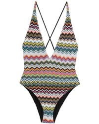 Missoni - Badmode ,Veelkleurig ,Viscose One-Piece - Lyst