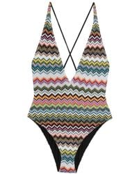 Missoni - Badmode ,Veelkleurig ,Viscose One-Piece - Lyst
