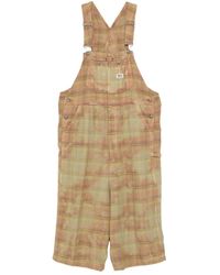 R13 - Kariertes Jumpsuit Mit Verstellbaren Trägern - Lyst