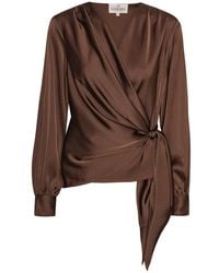 Karmamia - Elegante Braune Ines Bluse - Lyst