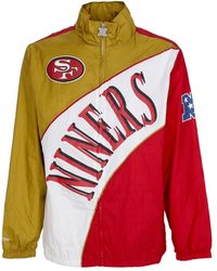 Mitchell & Ness - Jassen ,Veelkleurig ,Nylon Nfl Gebogen Windbreaker Jas Sf49Ers - Lyst