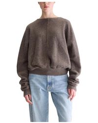 Bellerose - Truien & Vesten ,Bruin ,Wol Derny 62 Ronde Hals Breiwerk - Lyst