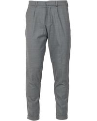 Cruna - Broeken ,Grijs ,Wol Wollen Broek Tapered Fit Regular Taille - Lyst