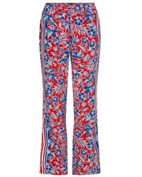 Pantalon de jogging à taille à lien de resserrage Coton Tommy Hilfiger en coloris Rose Femme Vêtements Pantalons décontractés élégants et chinos Pantalons évasés et à pattes d’éléphant 