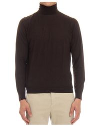 Drumohr - Truien & Vesten ,Bruin ,Wol Bruine Trui Extrafijne Wol Coltrui - Lyst