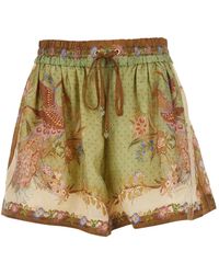 Zimmermann - Korte Broeken ,Veelkleurig ,Indra Relaxed Short - Lyst