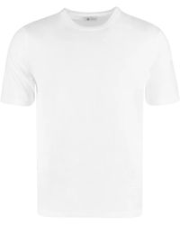 THE (Alphabet) - Katoenen Gebreid T-Shirt Met Zijsplitten - Lyst