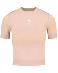 Marine Serre - Round-Neck Knitwear - Lyst
