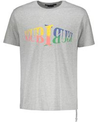Ksubi - Tops ,Grijs ,Katoen Bedrukt Katoenen T-Shirt - Lyst