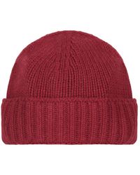 Moorer - Accessoires ,Rood ,Kasjmier Gebreide Muts - Lyst