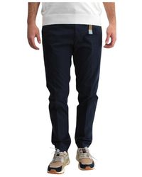 White Sand - Pantaloni blu con cintura regolabile e tasche - Lyst