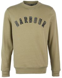 Barbour - Hoodies & Sweatvesten ,Groen ,Katoen Klassieke Crew Neck Sweatshirt - Lyst