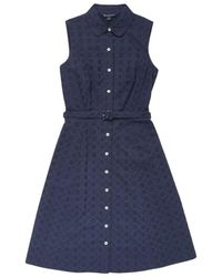 Brooks Brothers - Kleedjes ,Blauw ,Katoen Klassieke Katoenen Overhemdjurk - Lyst