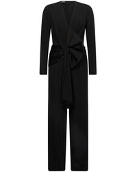 Alberta Ferretti - Jumpsuits & Playsuits ,Zwart ,Compleet Geheel Elegant Met Riem - Lyst