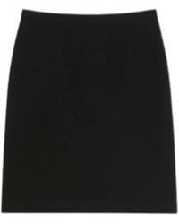 Max Mara - Rokken ,Zwart ,Polyester Gonna Corta - Lyst