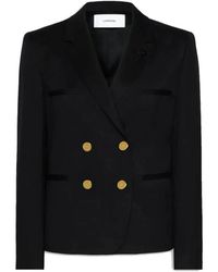 Lardini - Jassen ,Zwart ,Wol Korte Blazer - Lyst