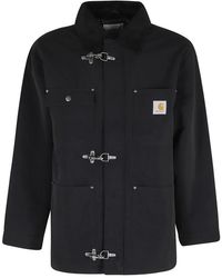 Carhartt - Jassen ,Zwart ,Leer Adair Coat - Lyst