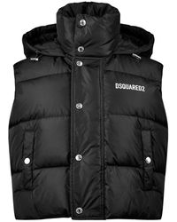 DSquared² - Down Vest Jacket Zip Logo - Lyst