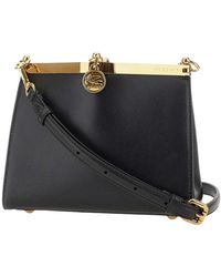 Etro - Strukturierte Leder-Schultertasche - Lyst