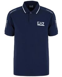 EA7 - Blauw Polo 3Dpf20Pj03Z1554 - Lyst