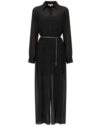 Michael Kors - Chain-Belt Jumpsuit Met Lange Mouwen - Lyst