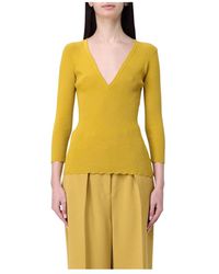 Elisabetta Franchi - V-Neck Knitwear - Lyst