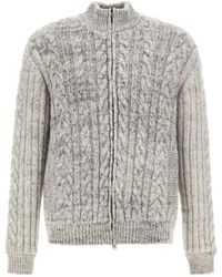 Herno - Truien & Vesten ,Grijs ,Grijze Zip Cardigan Sweaters - Lyst