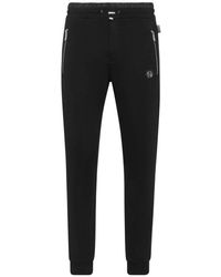 Philipp Plein - Broeken ,Zwart ,Katoen Puffered Joggingbroek - Lyst