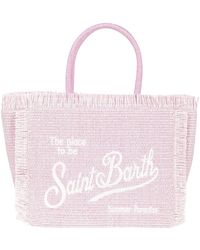 Mc2 Saint Barth - Stroh vanity tasche mit logo-druck - Lyst