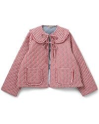 Sofie Schnoor - Gepolsterte Rote Jacke Mit Rundhalsausschnitt - Lyst