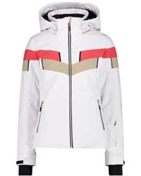 CMP - Weiße winterjacke high-loft technologie - Lyst