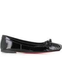 Christian Louboutin - Schwarze flache ballerinas mit schleife - Lyst