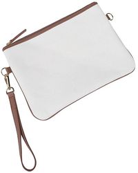 Eleventy - Baumwoll- Und Leder Clutch - Lyst