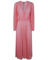 Twinset - Vestido Rosa Salmón Con Detalle De Giro, Mujer, Talla - Lyst