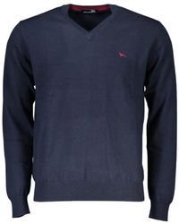 Harmont & Blaine - Truien & Vesten ,Blauw ,Katoen Katoenen Pullover Met Ronde Hals - Lyst